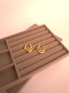 Bold Curve Gold Hoops