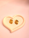 Swirl Sparkle Stud Earrings