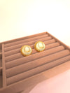 Golden Beaded Circular Shaped Studs Earings