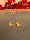 Gold Plated Irregular Crinkle Hoops