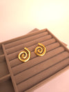 Golden Spiral Studs Earrings