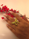 Golden Flutter Butterfly Ring