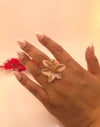 Blossom Petal Enamel Adjustable Ring