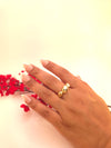 Golden Molten Curve Ring