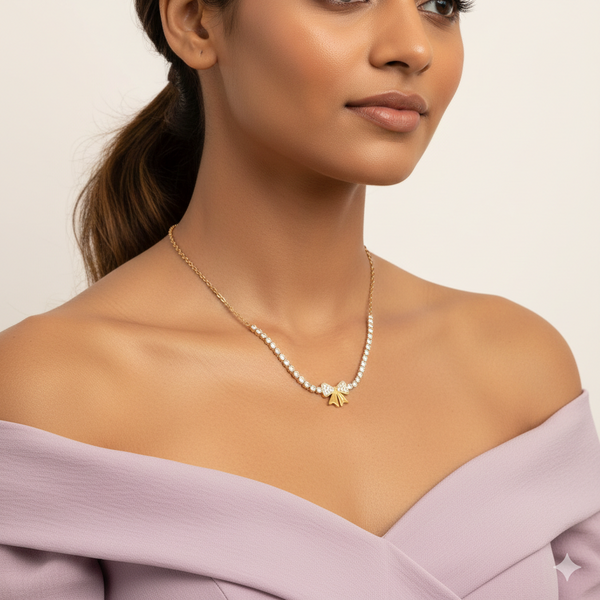 Crystal Grace Bow Chain