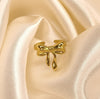 Petite Bow Anti-Tarnish Gold Ring