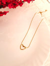 Golden Open Heart Pendant Chain