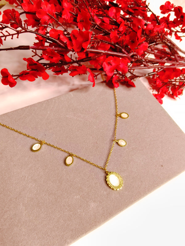 Golden Aurora Charm Necklace