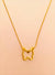 Golden Open Butterfly Pendant Chain