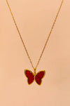 Cute Red Butterfly Pendant Chain