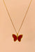 Cute Red Butterfly Pendant Chain