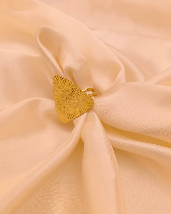 Bold Triangle Texture Ring