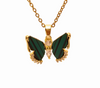 Emerald Butterfly Pendant Chain