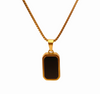 Classic Black Enemel Pendant Chain