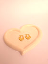 Designer Leaf Pattern Gold Hoops