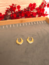 Bold Curve Gold Hoops