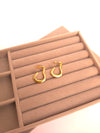 Gold Finish Minimal U- Shape Open Hoops