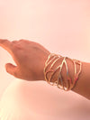 Floral Leaf Art Open Work Cuff