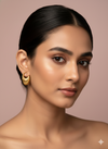 Elegant Curved Gold Hoops