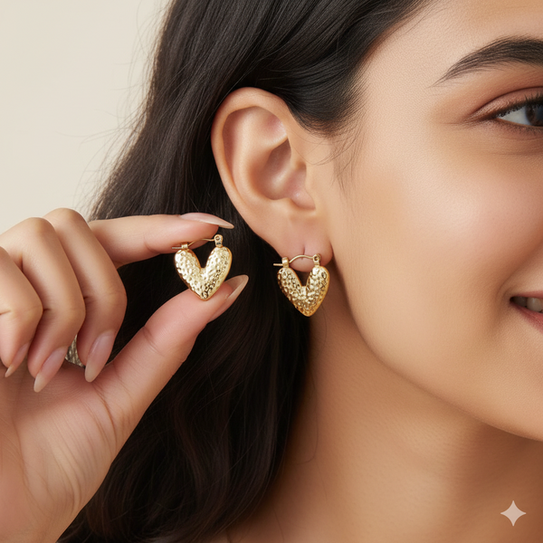 Heart Shape Hoops