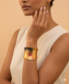 Elegant Curve Wrap Gold Hand Cuff