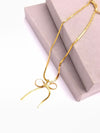 Golden Ribbon Bow Chain