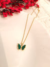 Emerald Butterfly Pendant Chain