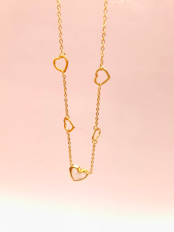 Golden Heart Cascade Chain