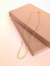 Golden Minimal Bead Chain Necklace