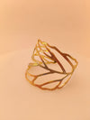 Floral Leaf Art Open Work Cuff