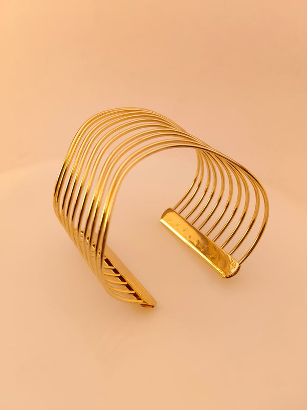 Designer Minimal Spiral Wire Hand Cuff
