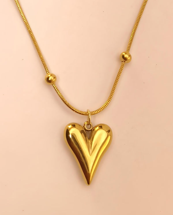 Heart Drop Pendant Chain
