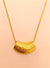 Gold Curve Stone Finish Pendant Chain